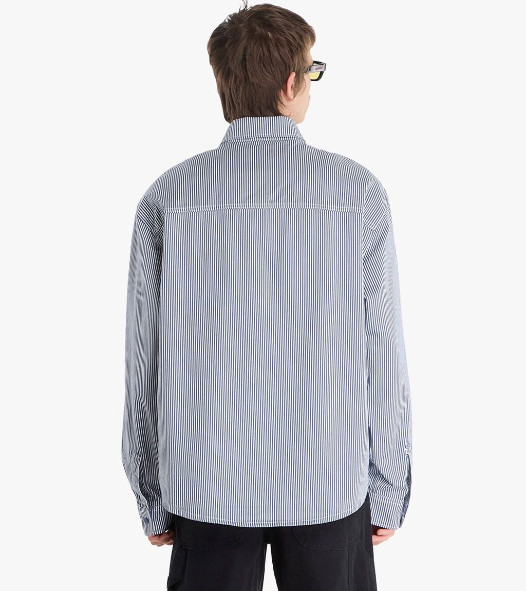 Blue HICKORY WORK SHIRT LS