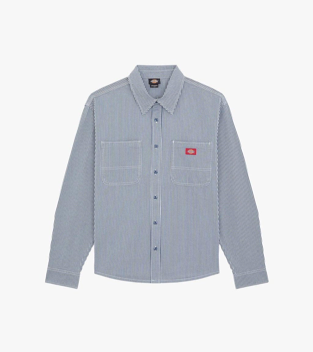 Blue HICKORY WORK SHIRT LS