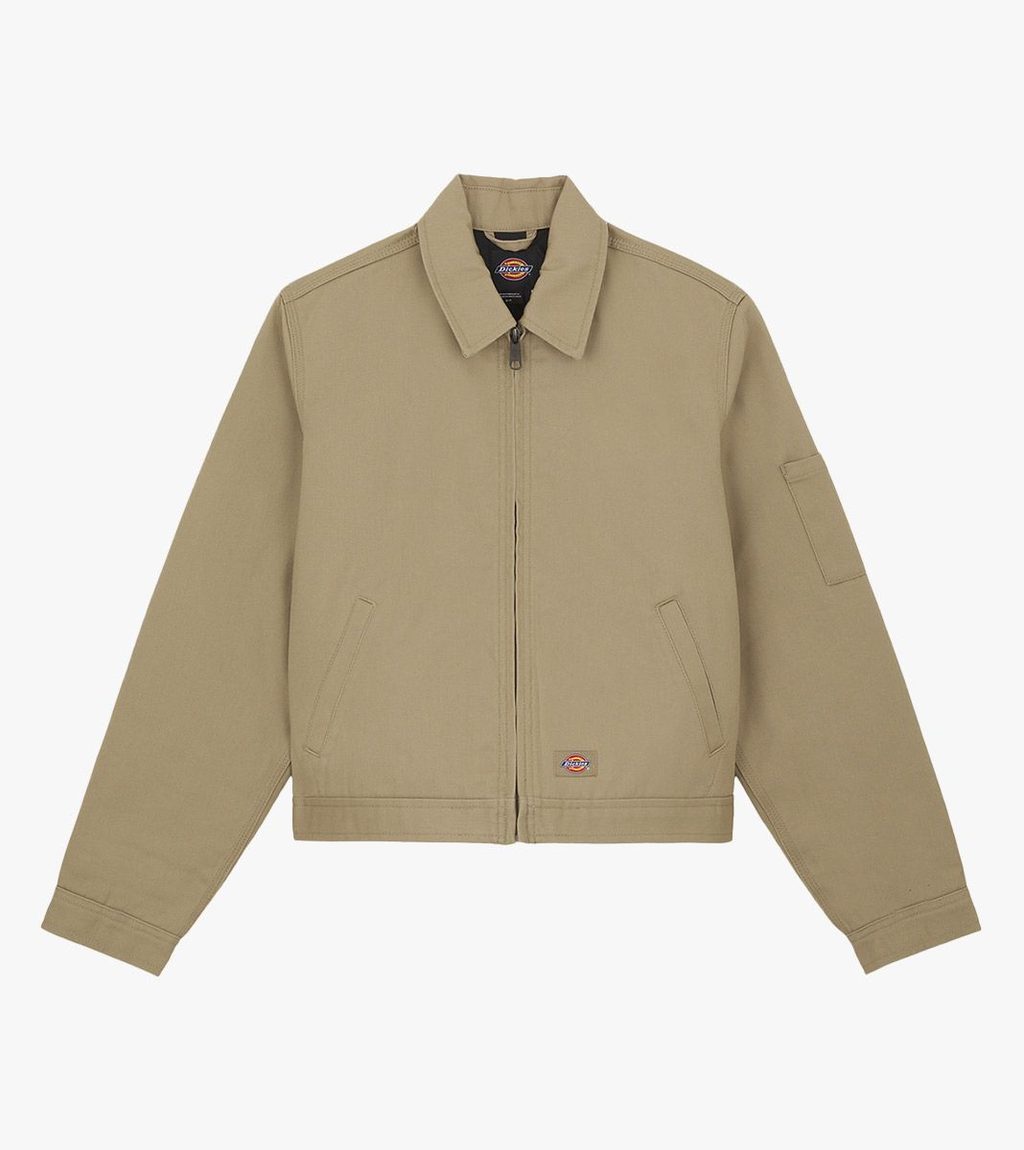 Beež Lined eisenhower crop w rec