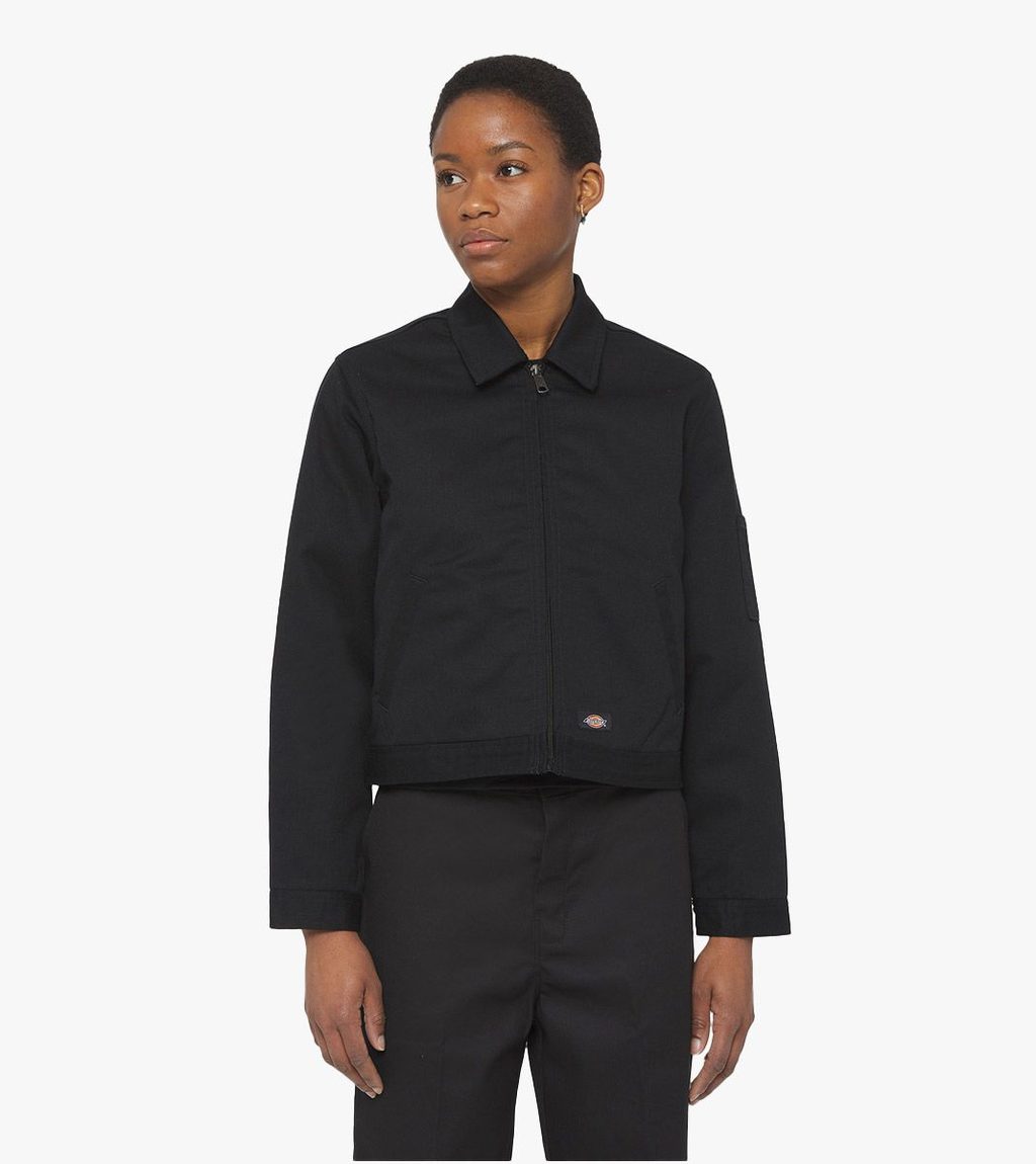 Melna LINED EISENHOWER CROP W REC