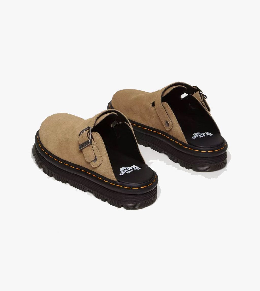 Beige Zebzag mule
