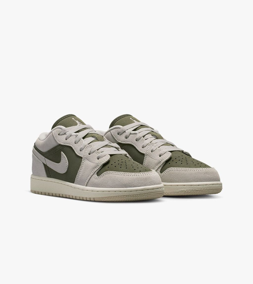 Zaļa AIR JORDAN 1 LOW SE GS