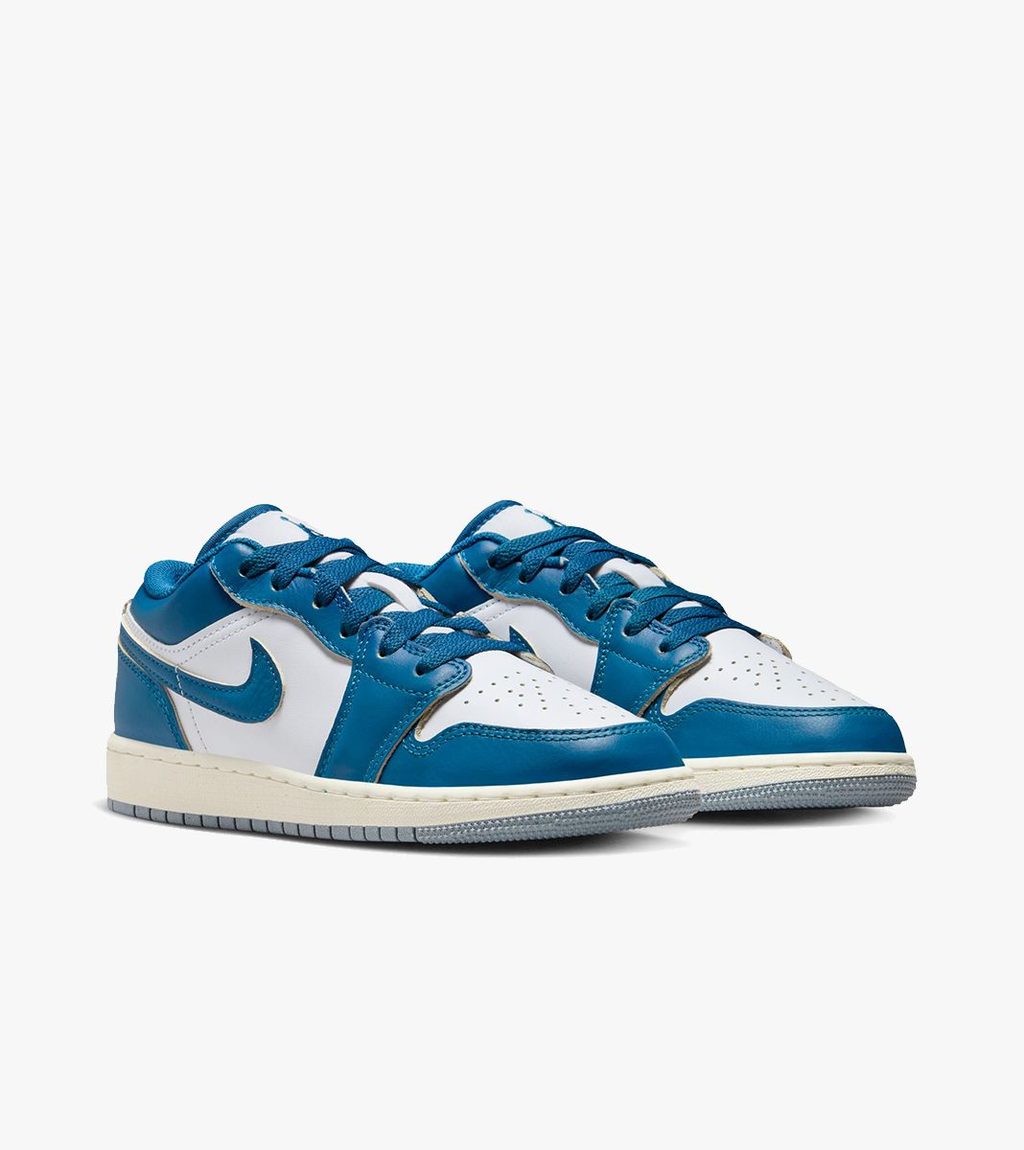 Blått Air jordan 1 low se gs
