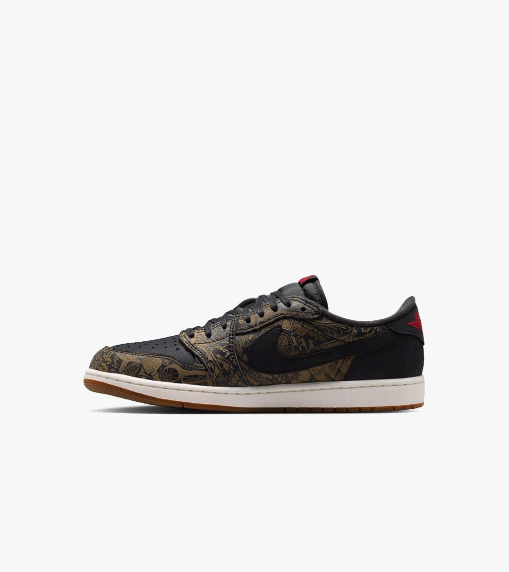 Black AIR JORDAN 1 RETRO LOW OG LS