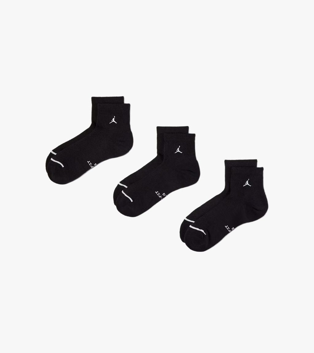 Black U J ED ELVD ANKLE 3PR - 144