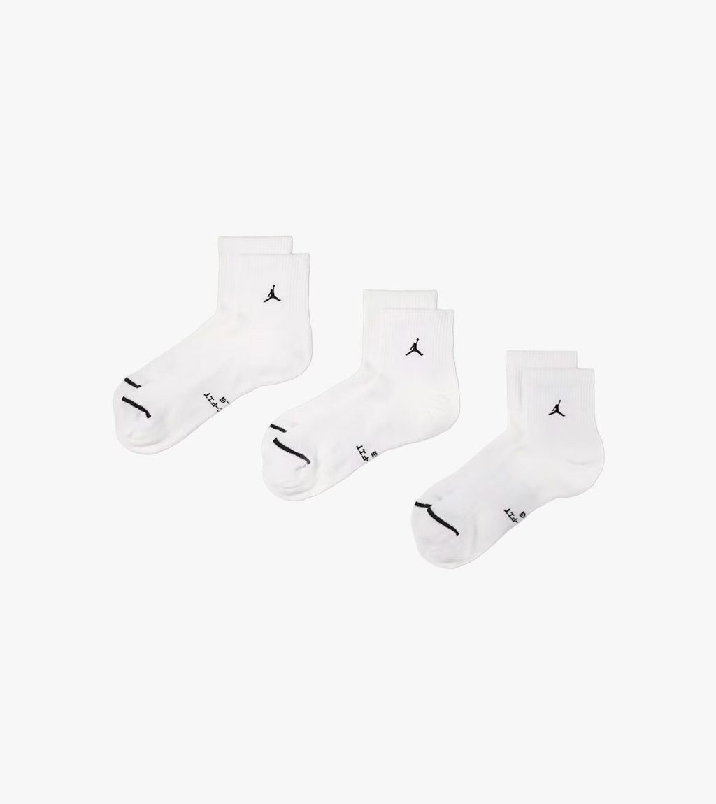 White U J ED ELVD ANKLE 3PR - 144