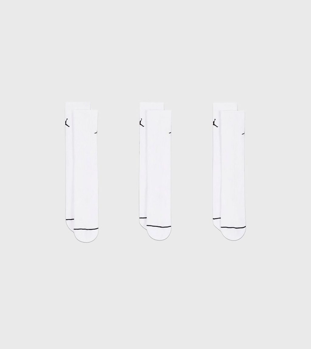 White U J EVERYDAY CUSH POLY CREW 3P