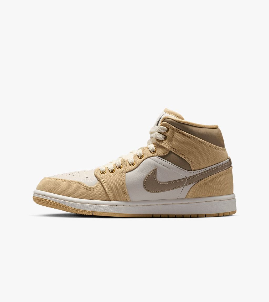 Beige Wmns air jordan 1 mid se