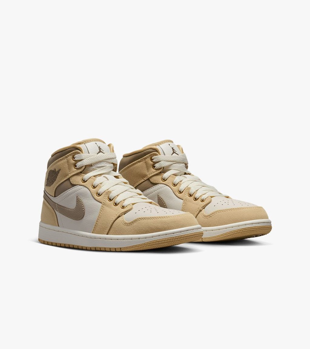 Beige Wmns air jordan 1 mid se
