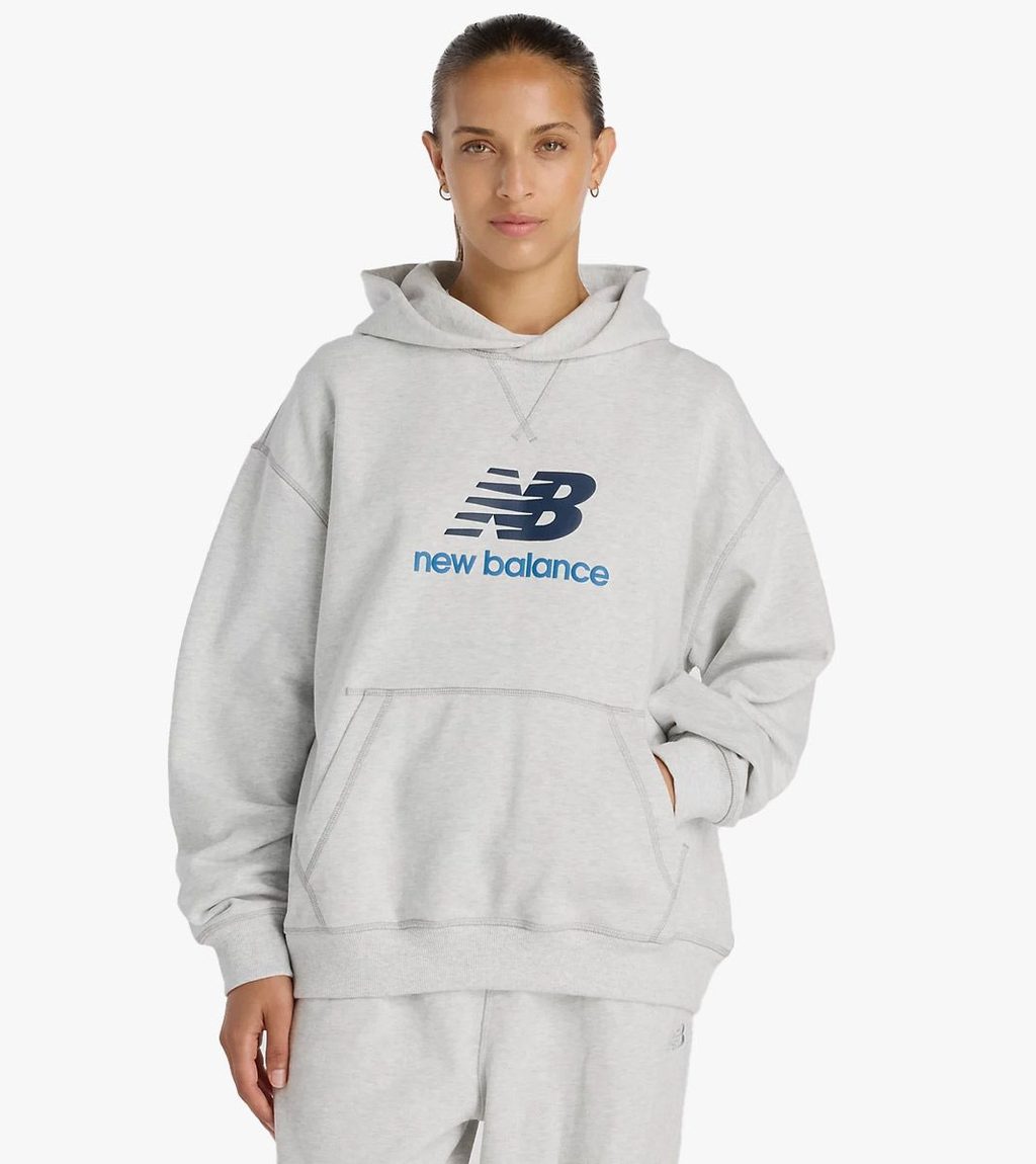Grey ATHLETICS FRENCH TERRY LOGO HOODIE