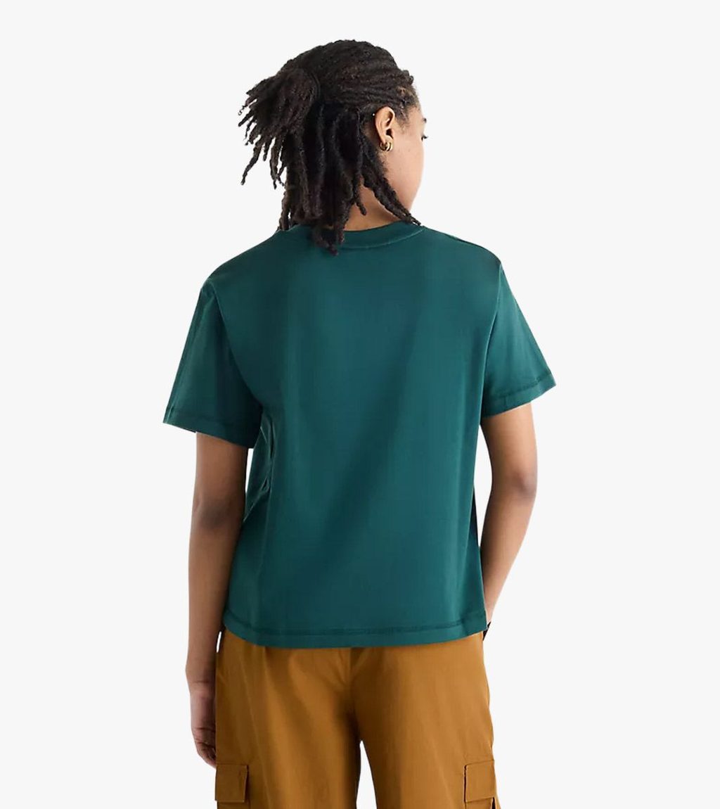 Roheline Athletics premium logo hip length relaxed t-shirt