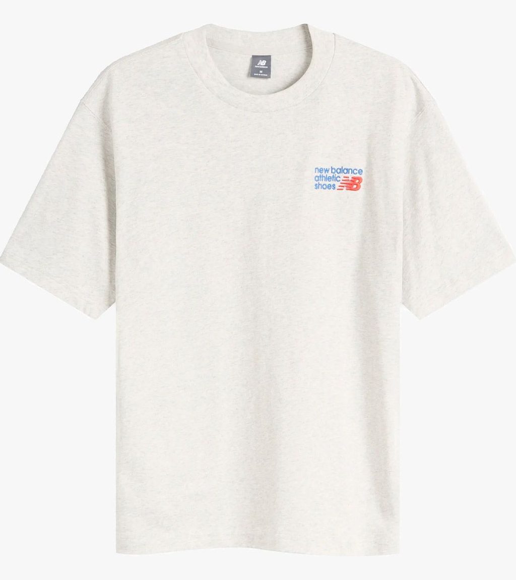 Grått Athletics premium logo t-shirt