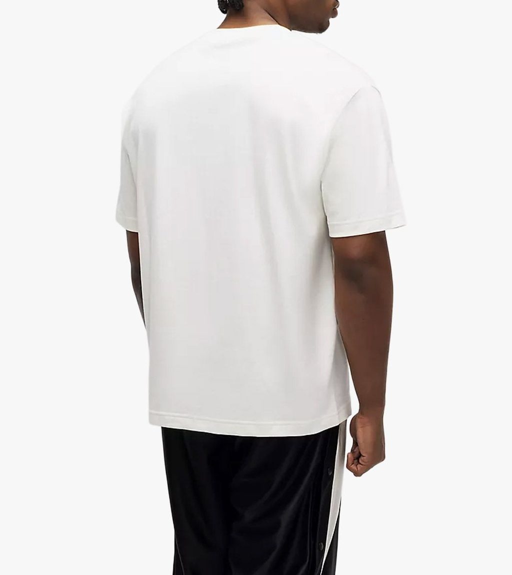 White BASKETBALL PHOTO GRAPHIC T-SHIRT