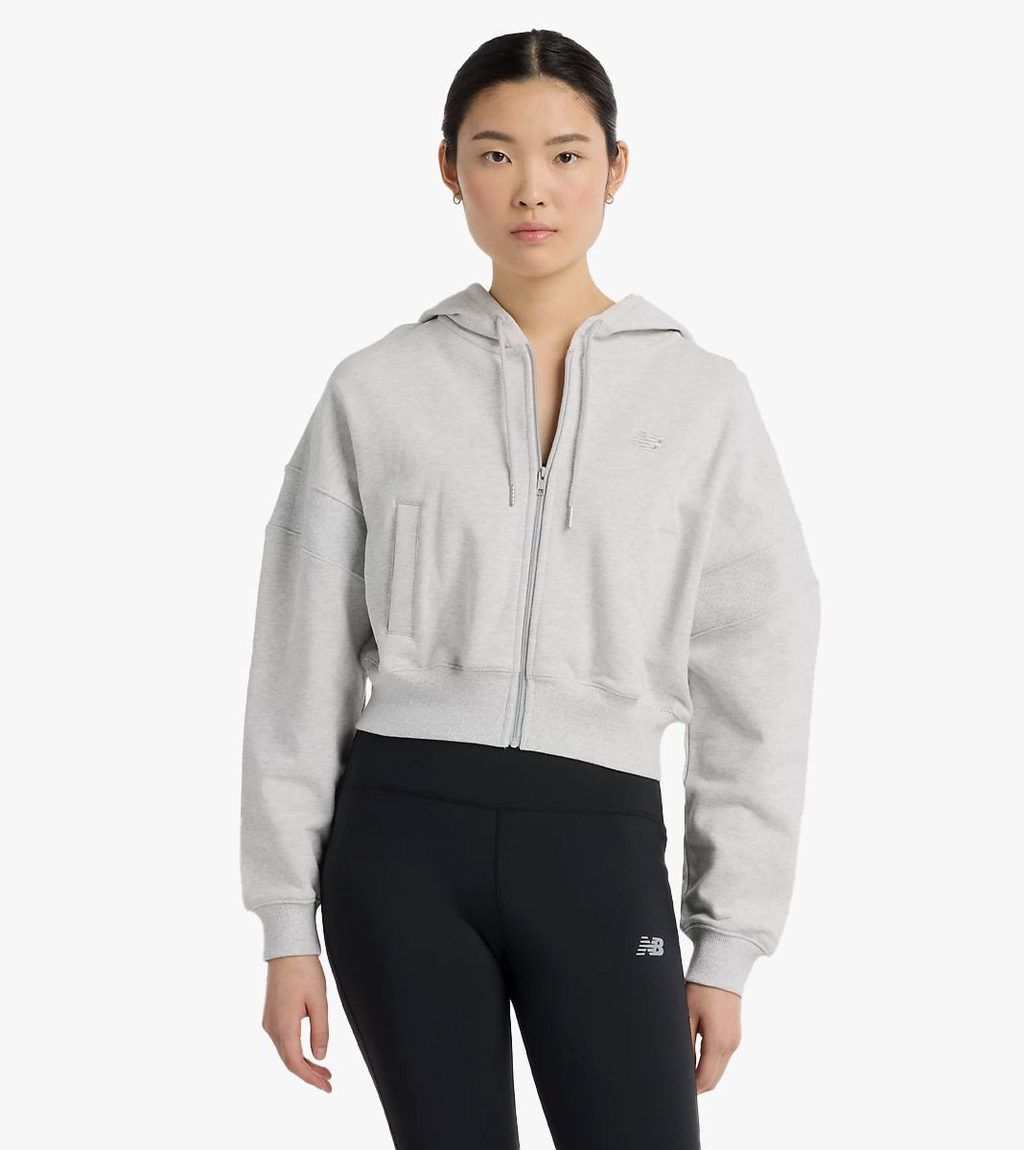 Pilka French terry full zip