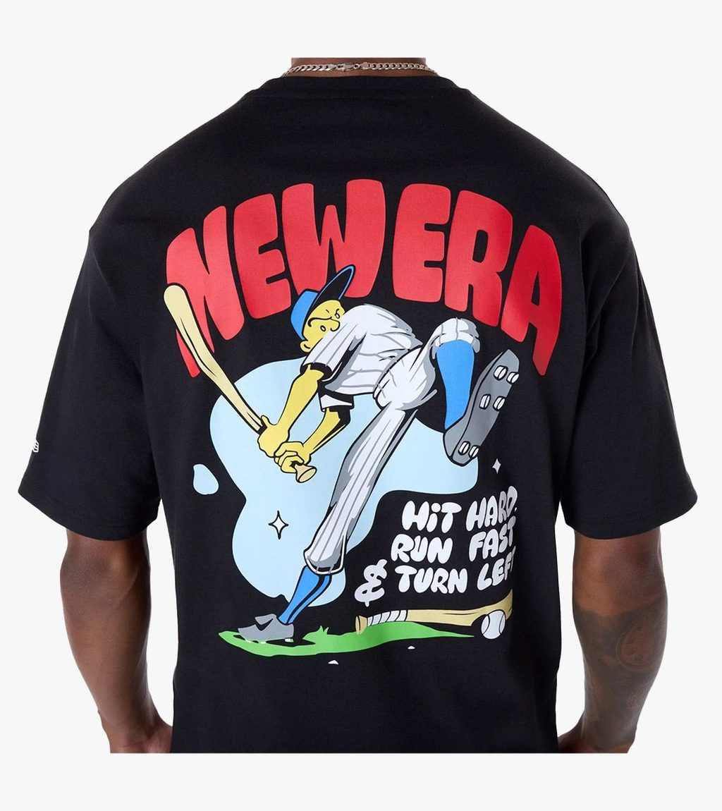 Musta NE BASEBALL GRPHC OS TEE