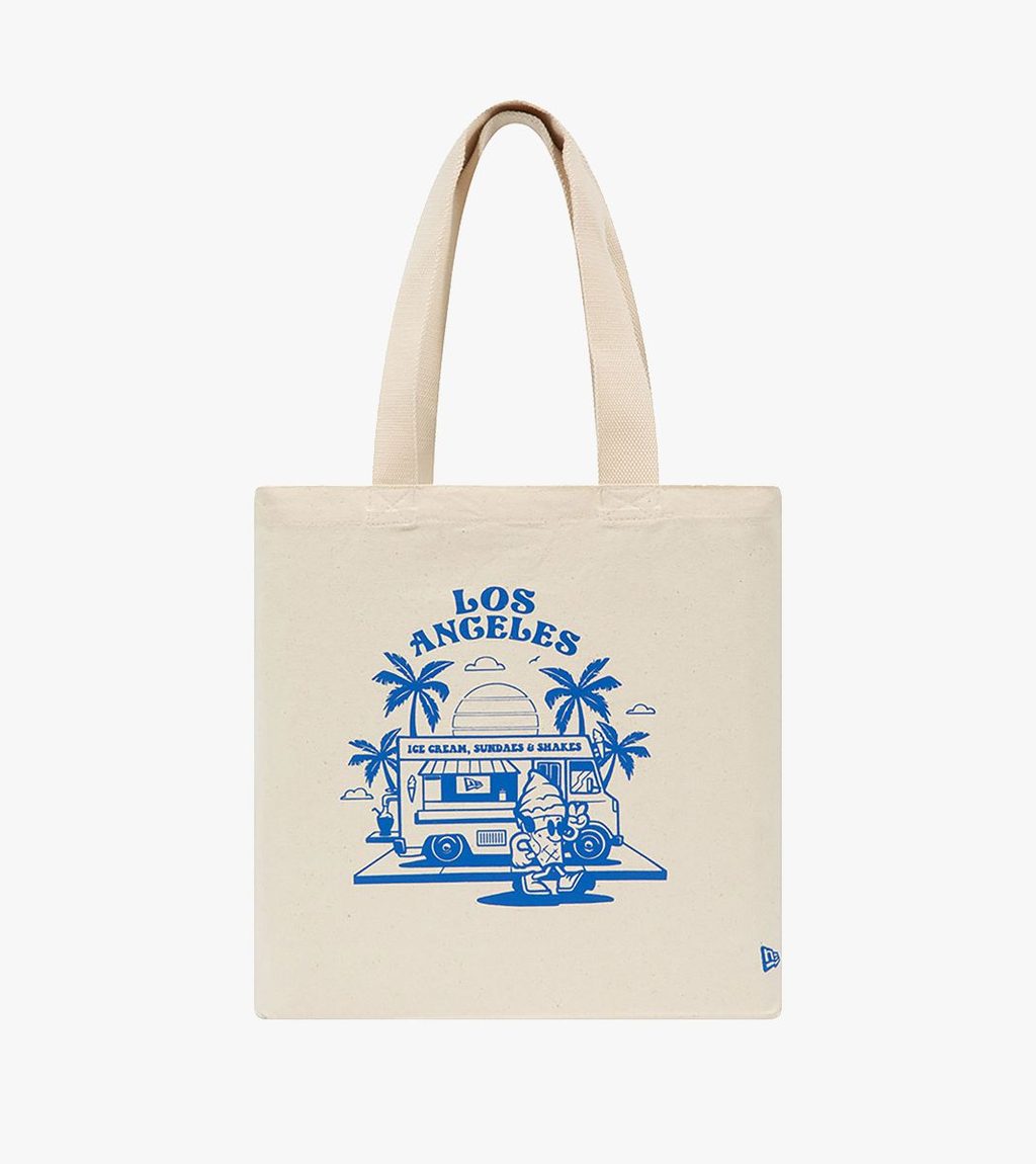 Beige NE GRAPHIC TOTE BAG