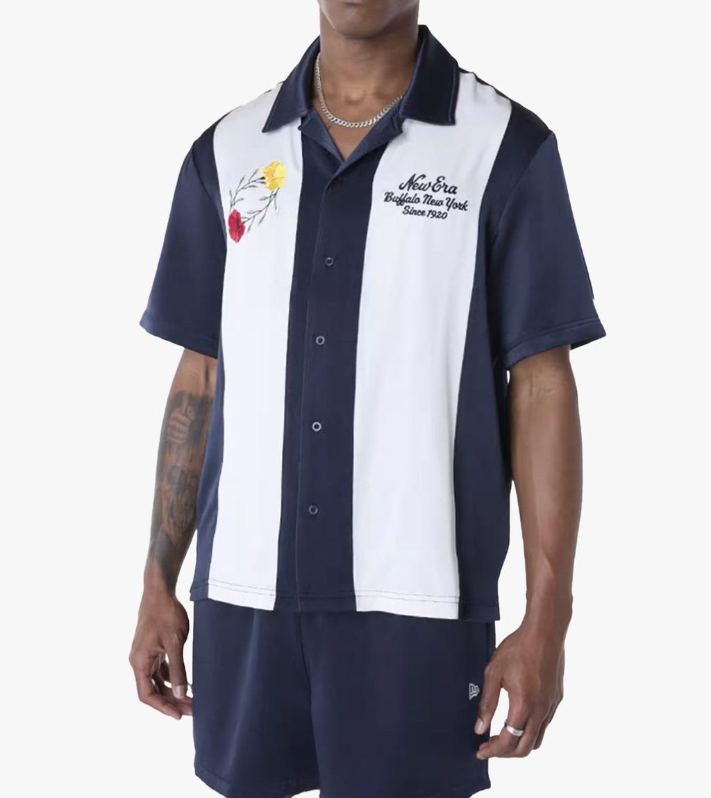 Blue NE STRIPE REVERE SHRT