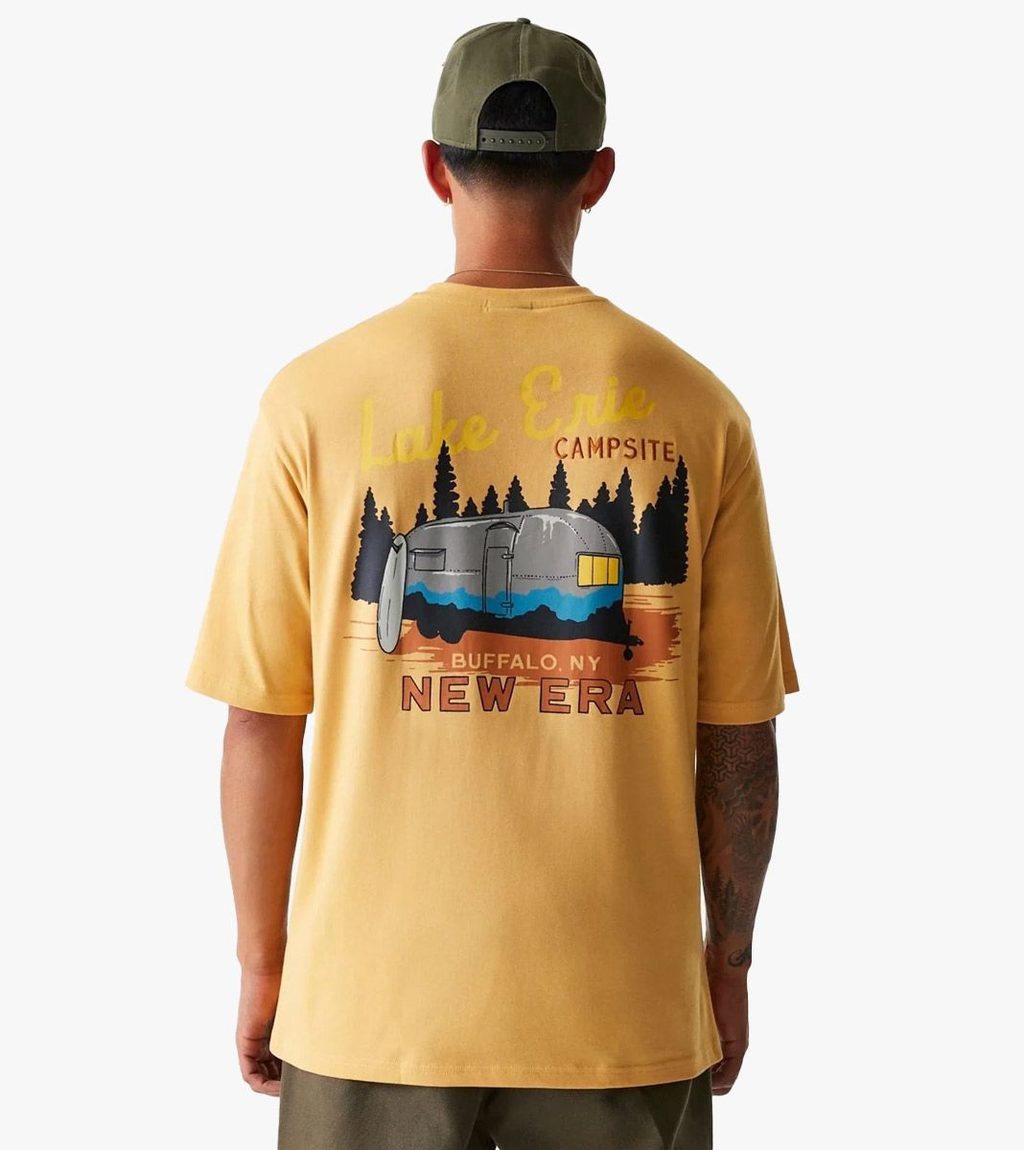 Yellow NE VACATION GRPHC OS TEE