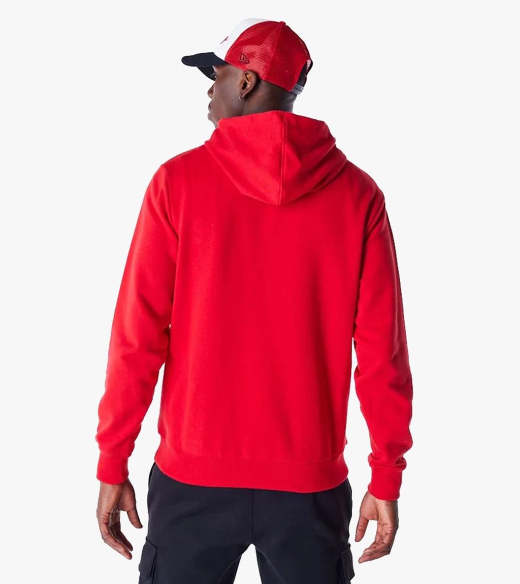 Raudona Script po hoodie bulls