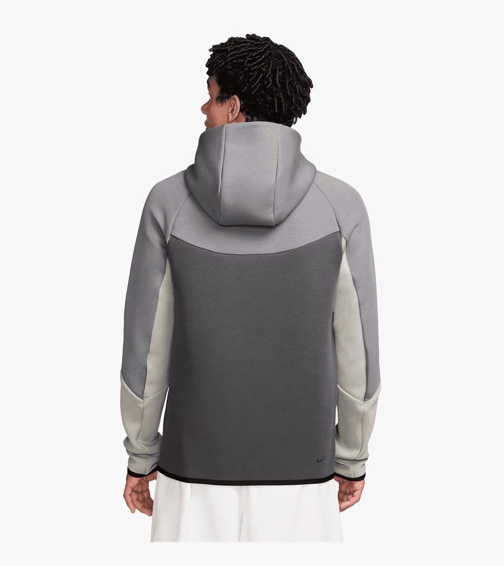 Grey M NK TCH FLC FZ WR HOODIE