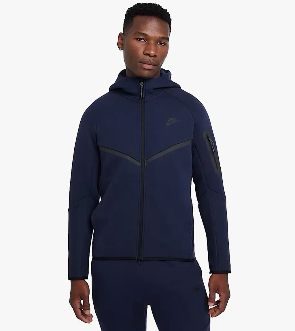Black M NK TCH FLC FZ WR HOODIE