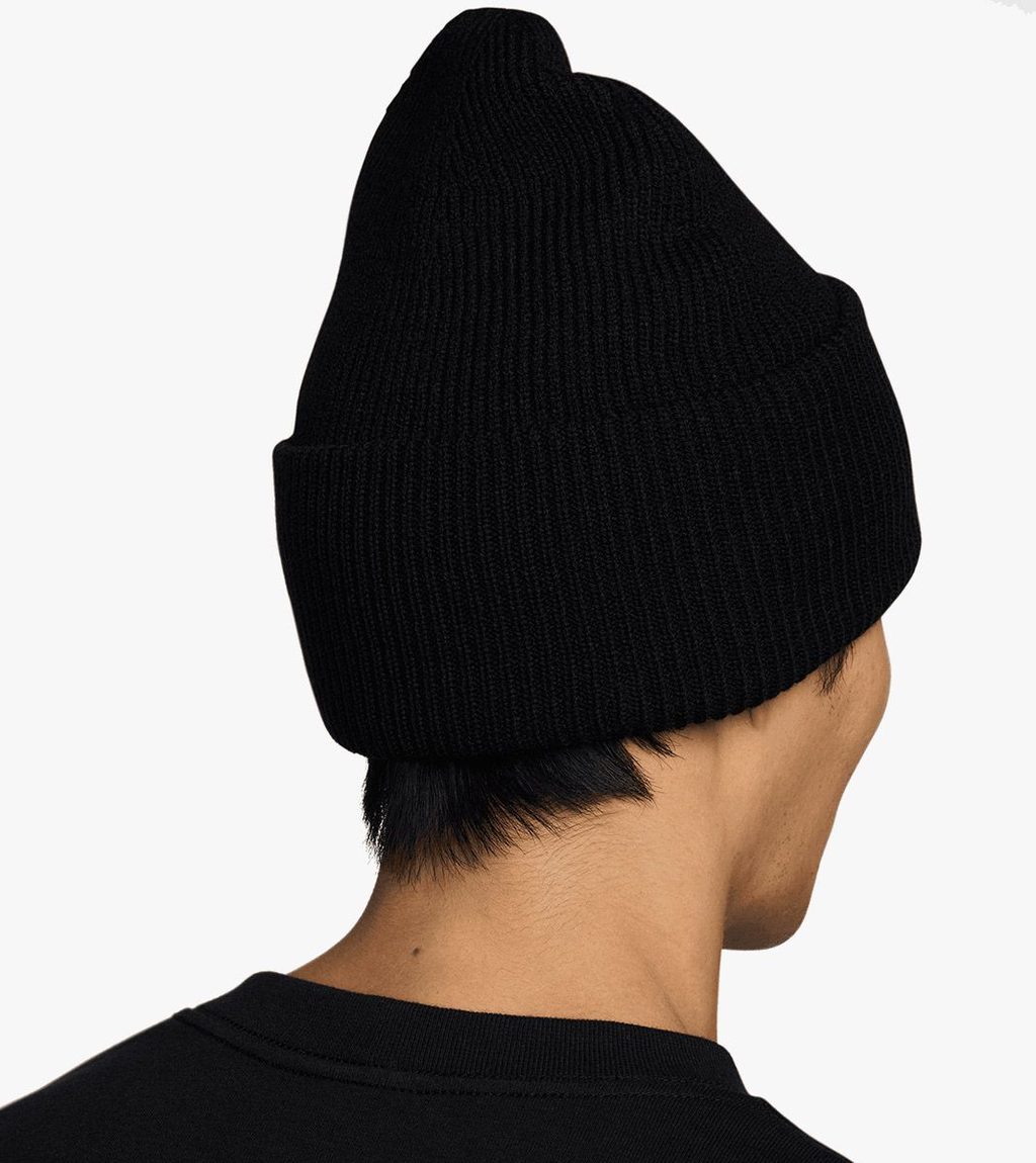 Black U NK PEAK BEANIE PREM H25 L