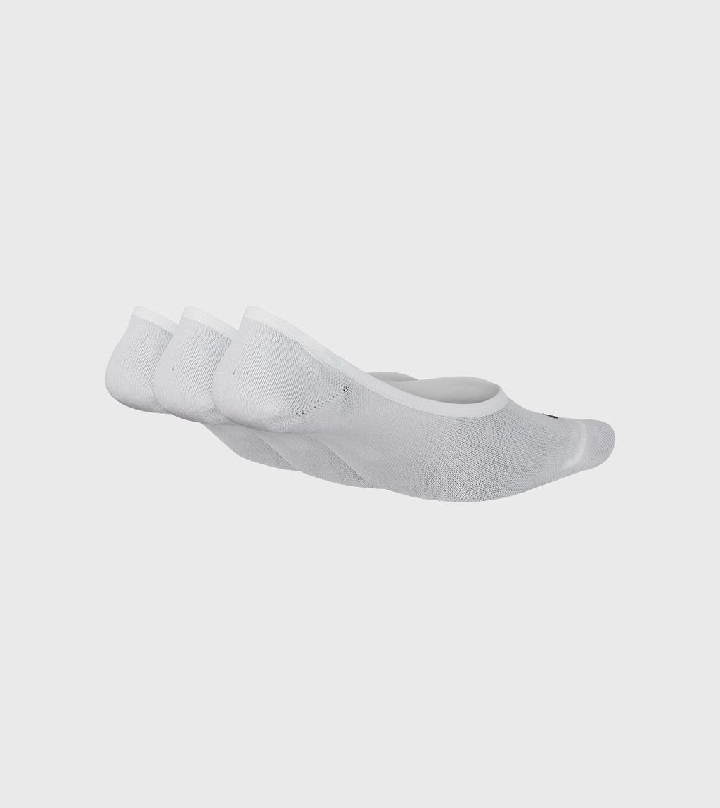 White W NK EVRY LTWT FOOT 3PR