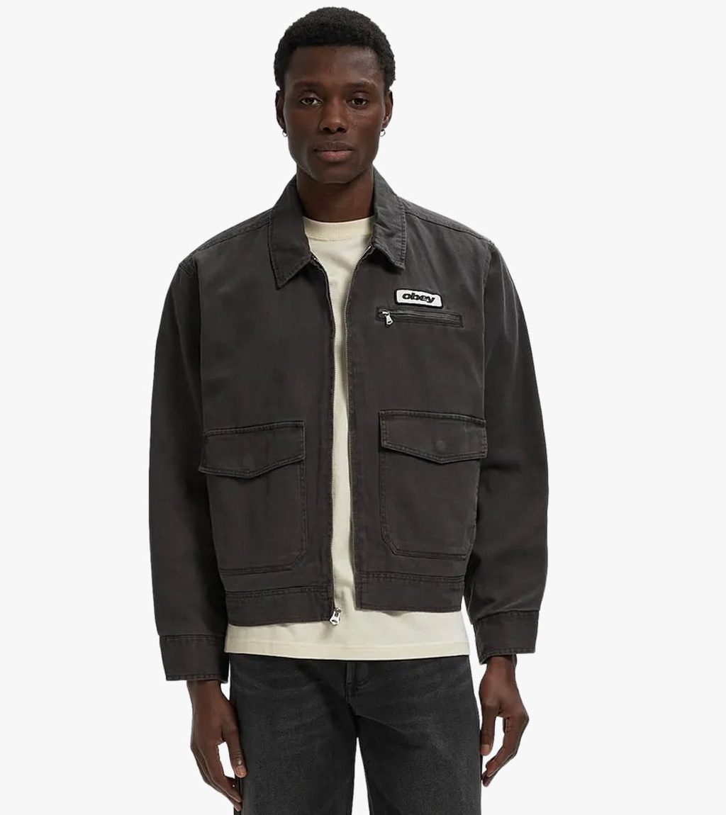 Black OBEY WALTER WORK JACKET
