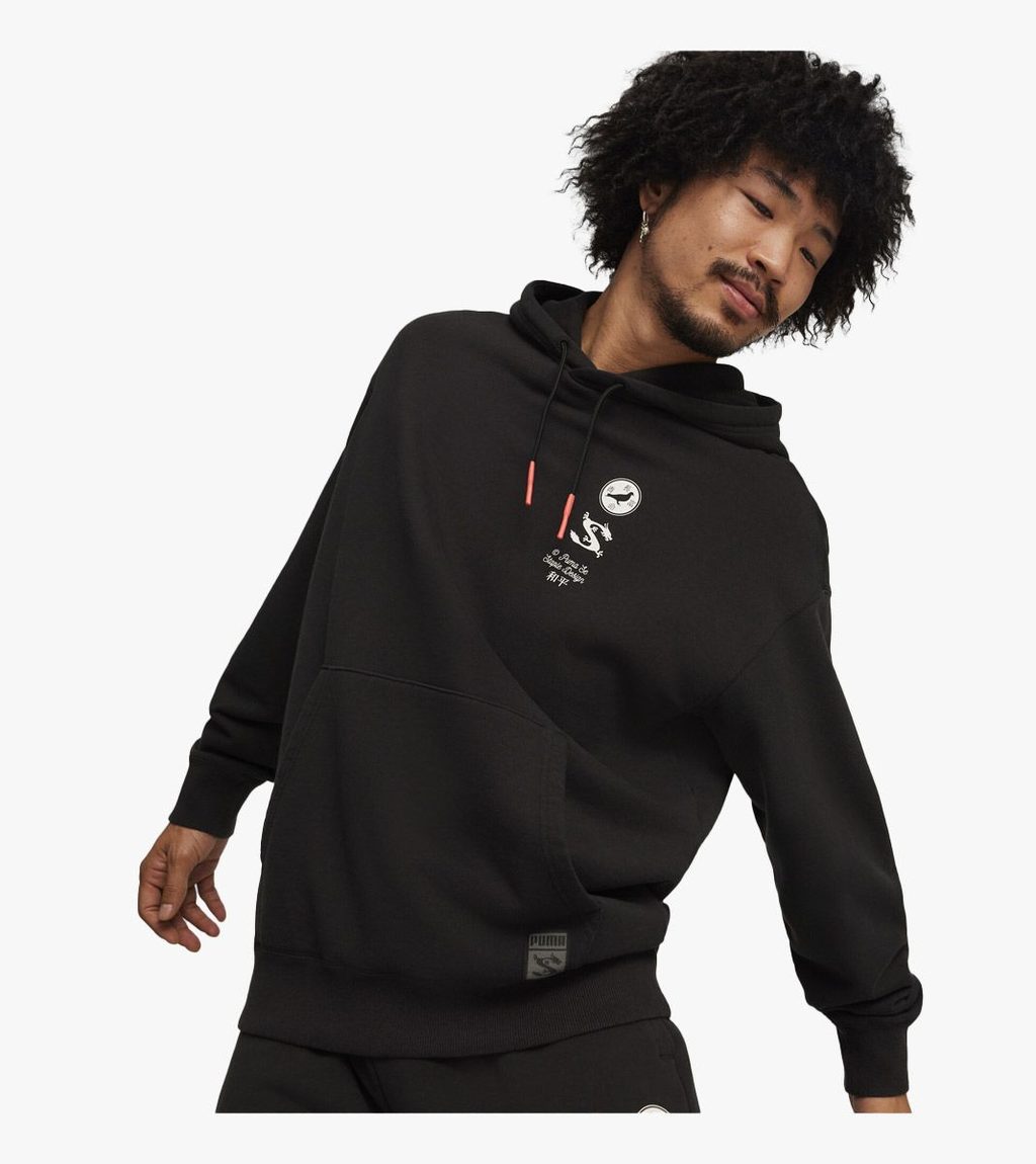 Black PUMA X STAPLE GRAPHIC HOODIE