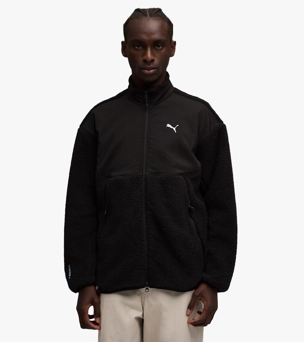 Juoda Pumatech soft tech relaxed sherpa jacket