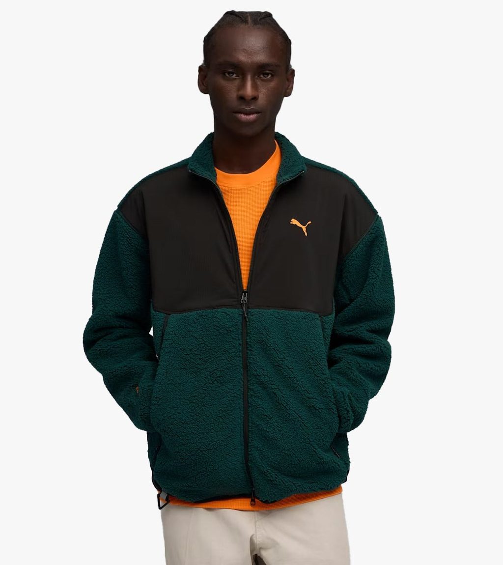 Grönt Pumatech soft tech relaxed sherpa jacket