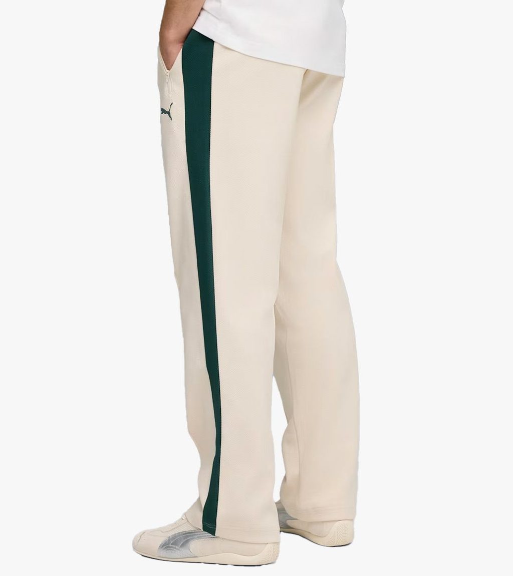 White T7 RELAXED JACQUARD TRACK PANTS