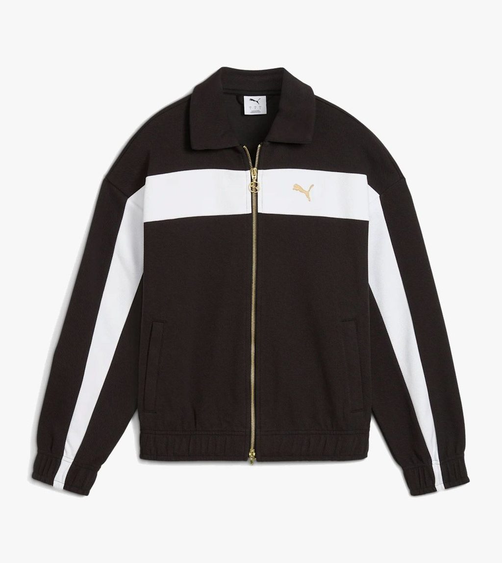 Svart T7 relaxed track jacket