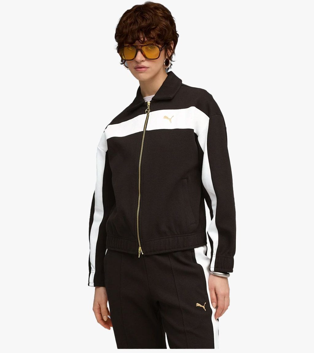 Svart T7 relaxed track jacket