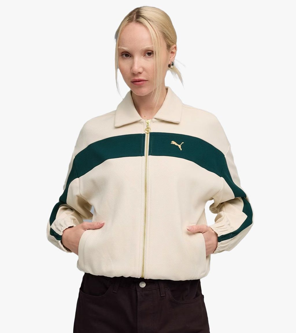 Valkoinen T7 RELAXED TRACK JACKET