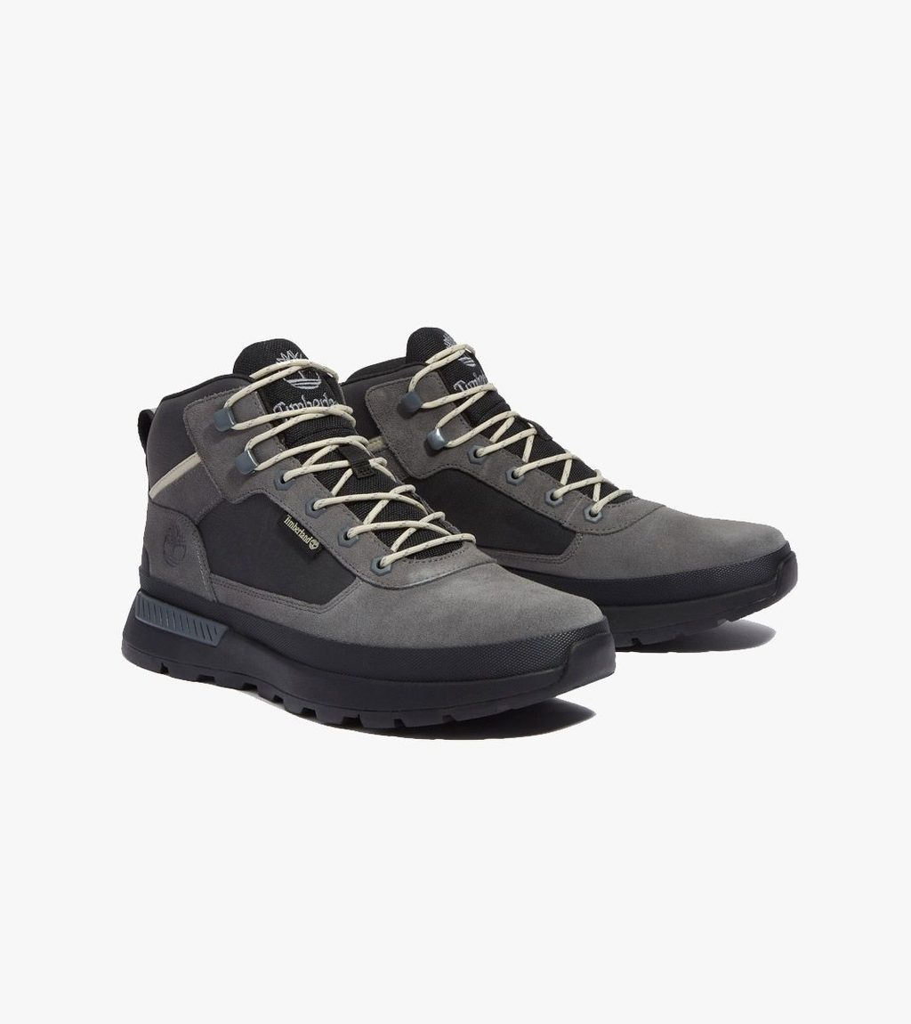 Blått Field trekker mid lace up sneaker