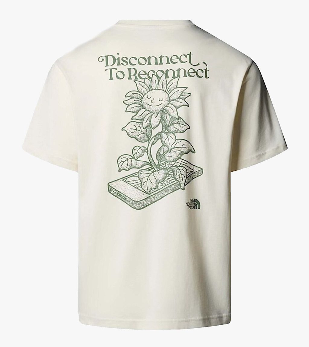 Valkoinen M CONNECT RELAXED SS TEE-GRAPHIC