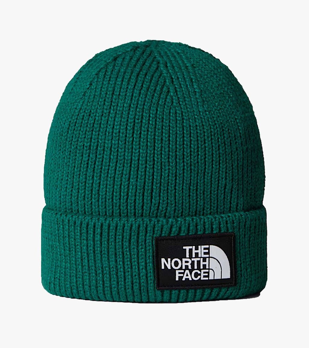 Žalia Tnf logo box cuffed beanie