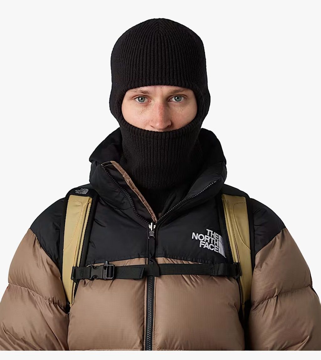 Juoda Tnf logo box knit balaclava