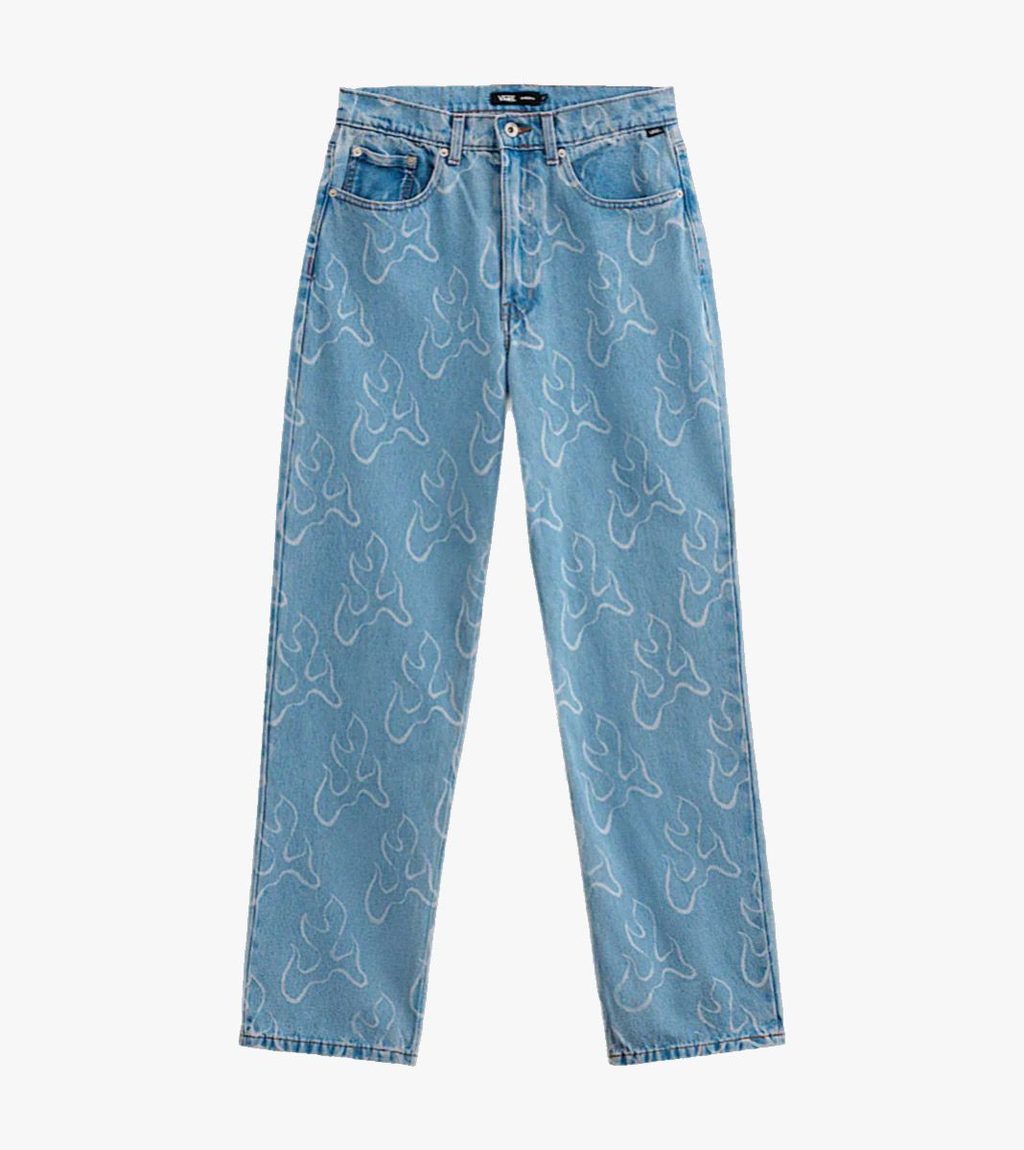 Mėlyna Check-5 blaze loose denim pant