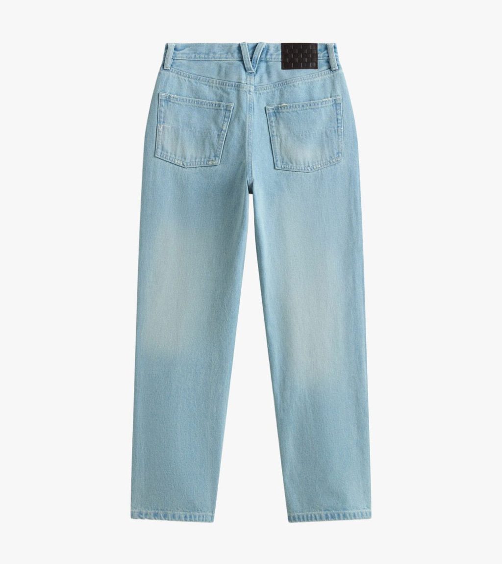 Blue CHECK 5 MID RISE STRAIGHT