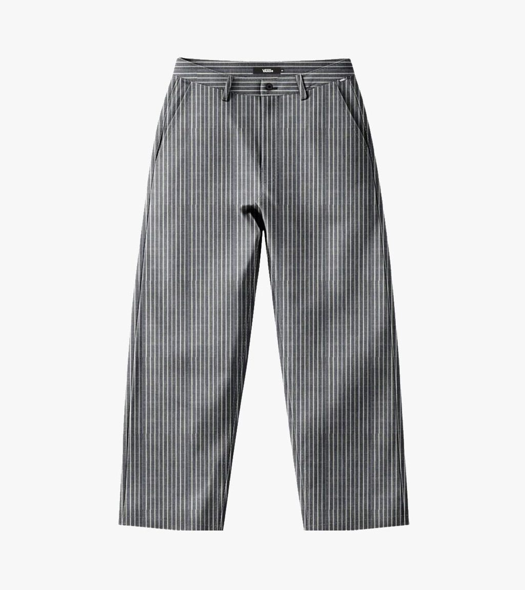 Svart Chore loose stripe denim pants