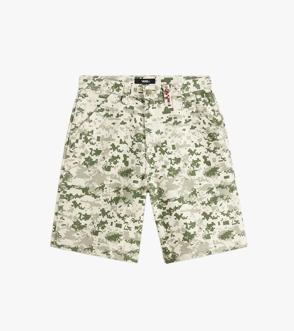 Vihreä LX CHECK-5 BAGGY CANVAS SHORT