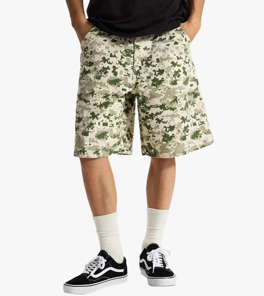 Vihreä LX CHECK-5 BAGGY CANVAS SHORT