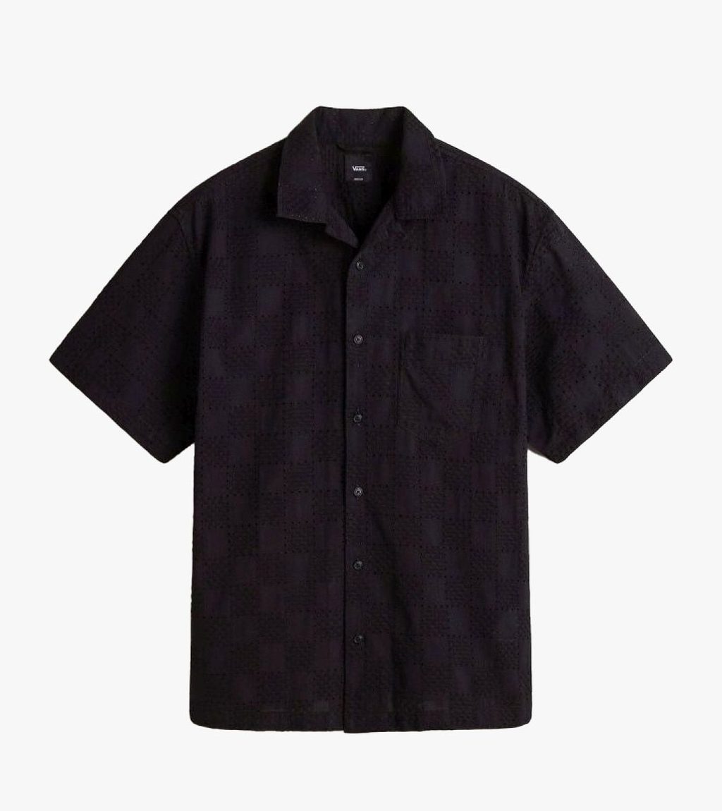 Black WAYSIDE EYELET SS WOVEN