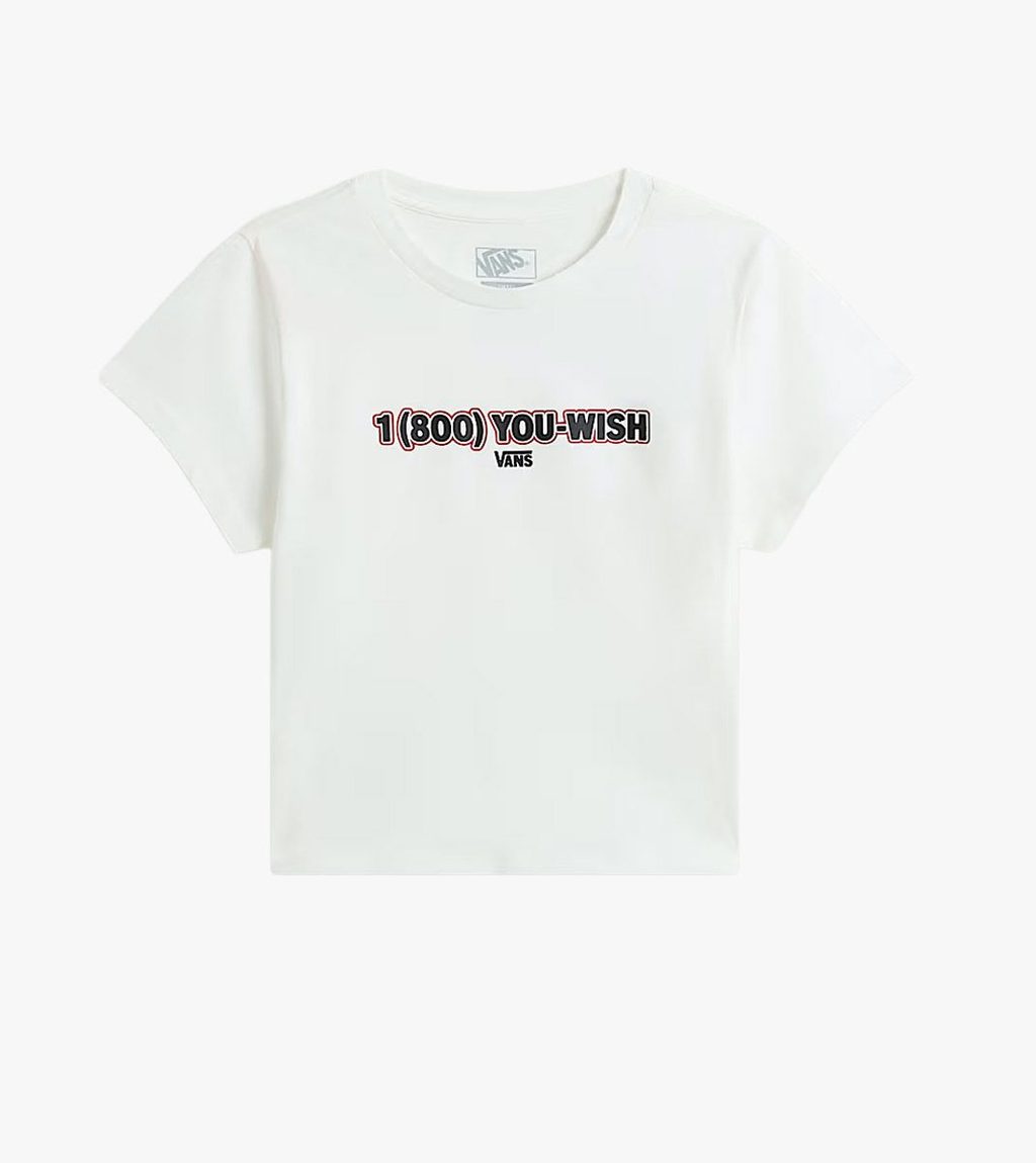 Valkoinen YOU WISH BABY TEE