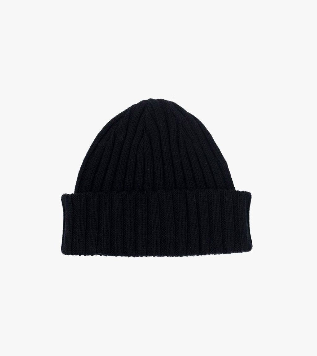 Svart Raju merino beanie