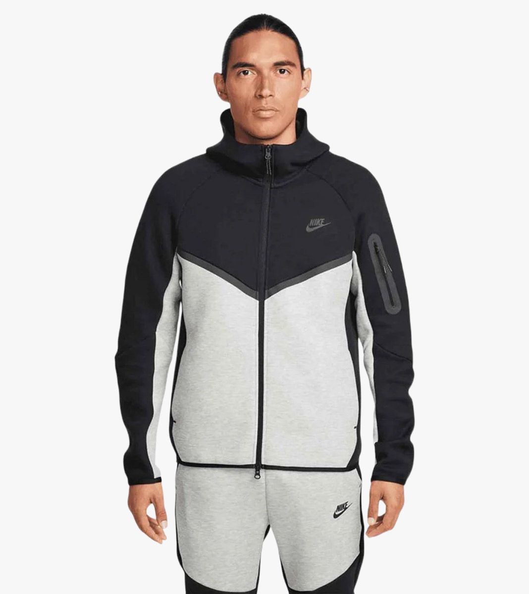 Hall M nk tch flc fz wr hoodie