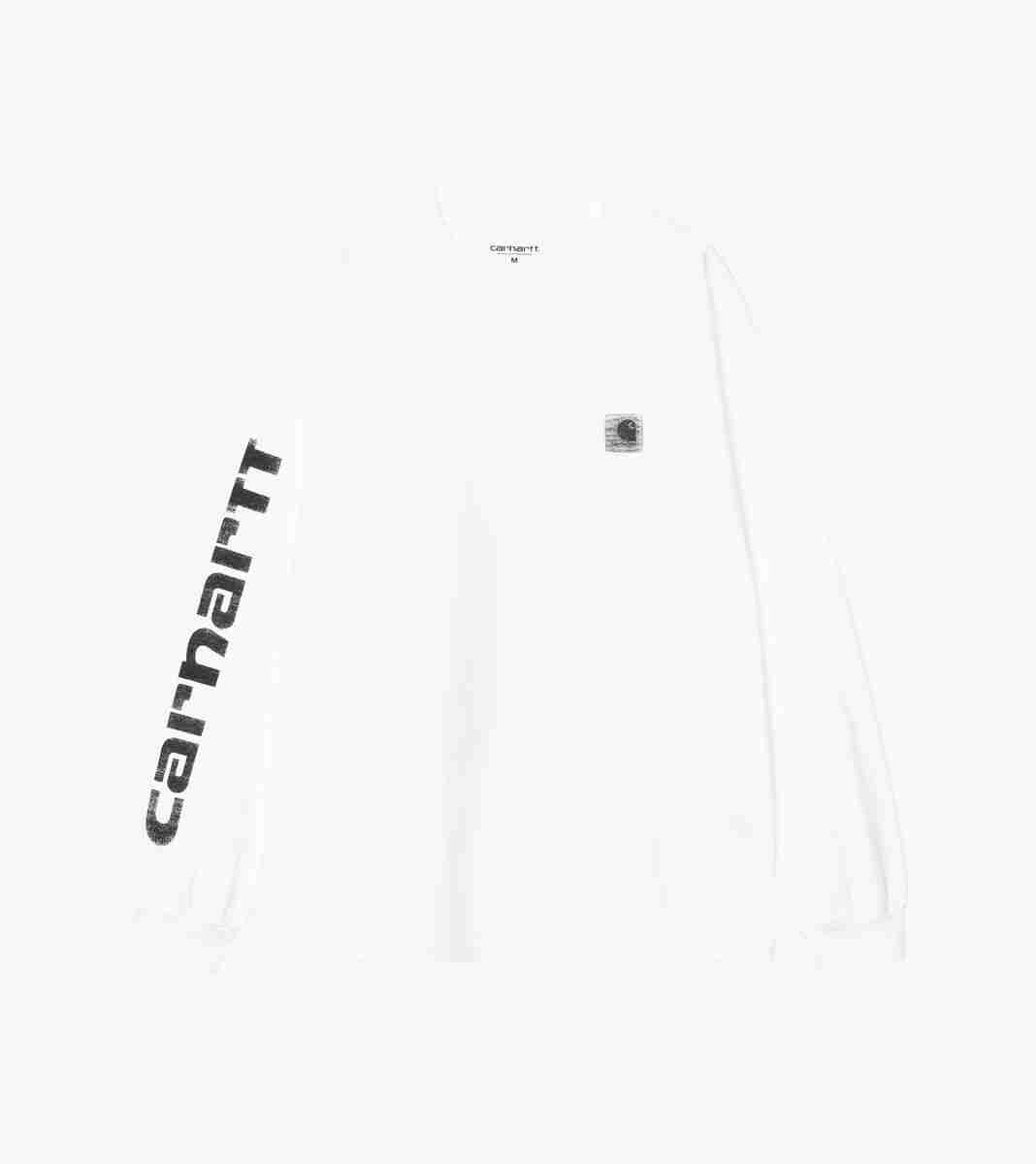 Valge L/s archive script t-shirt