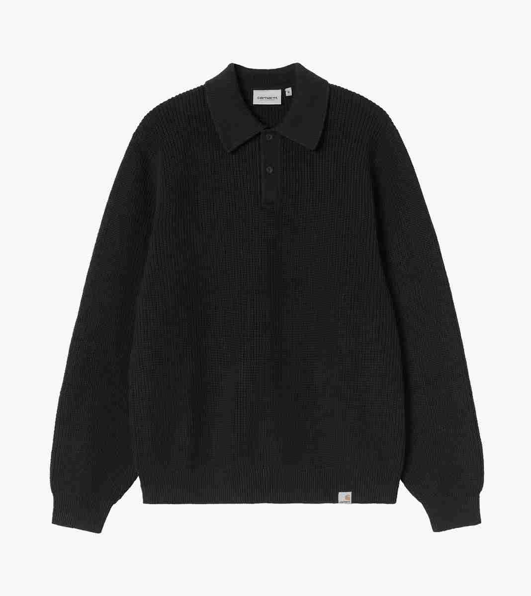 Svart L/s miles polo